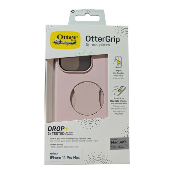H3. OtterBox OtterGrip Symmetry Case for Apple iPhone 14 Pro Max - Pink - Picture 1 of 1